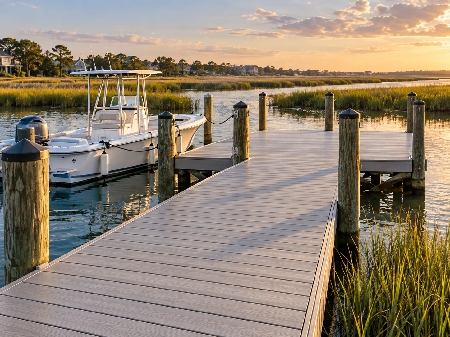 Inspiration for a resurfaced boat dock along a coastal waterway